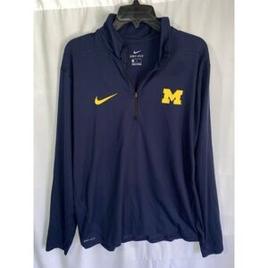 Michigan Wolverines Nike Dri-Fit 1/4 Zip Pullover Men's Large
